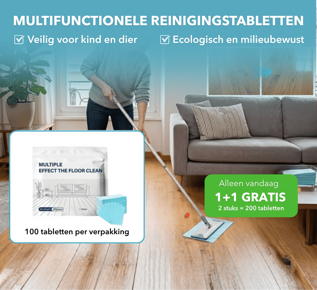 FloorCare™ - Multifunctionele reinigingstabletten voor grondige vloerreiniging - Plofje