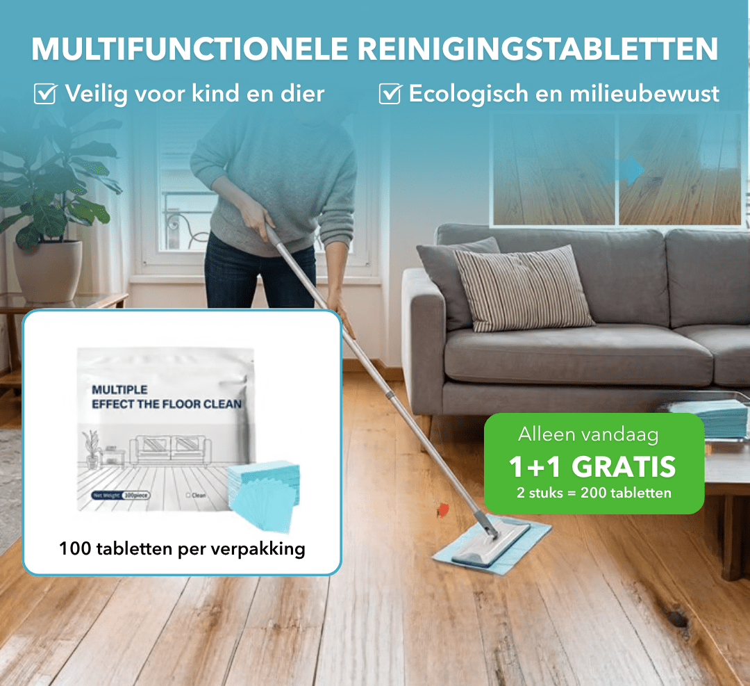 FloorCare™ - Multifunctionele reinigingstabletten voor grondige vloerreiniging - Plofje