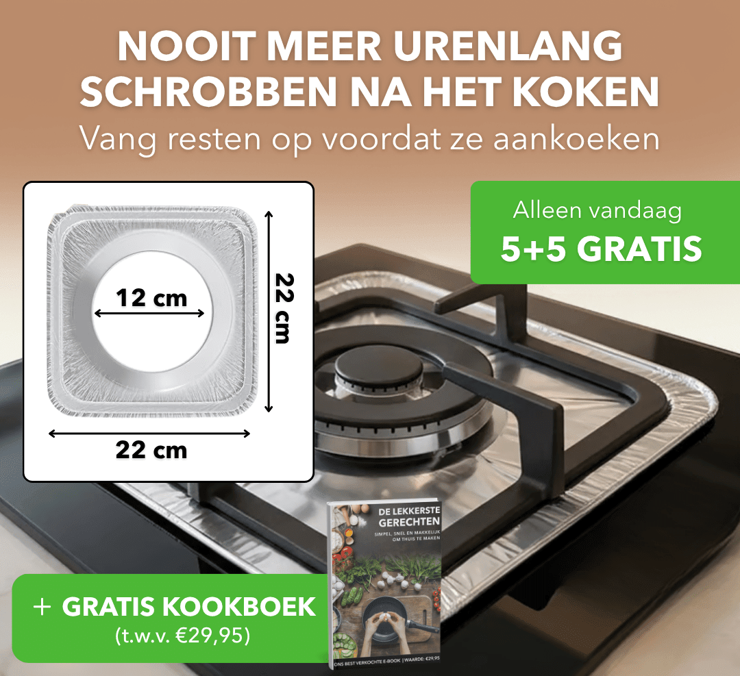 CookShield™ - Aluminium beschermfolie tegen vetspetters en etensresten - Plofje
