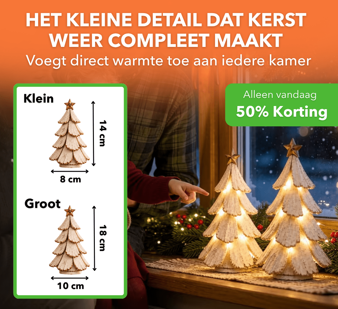 VintageGlow™ - Verlichte kerstboom in klassieke vintage stijl - Plofje