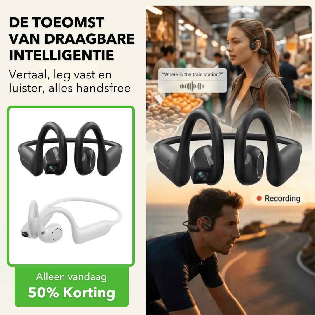 SmartVision™ - AI oordopjes met realtime vertaling en HD-camera - Plofje