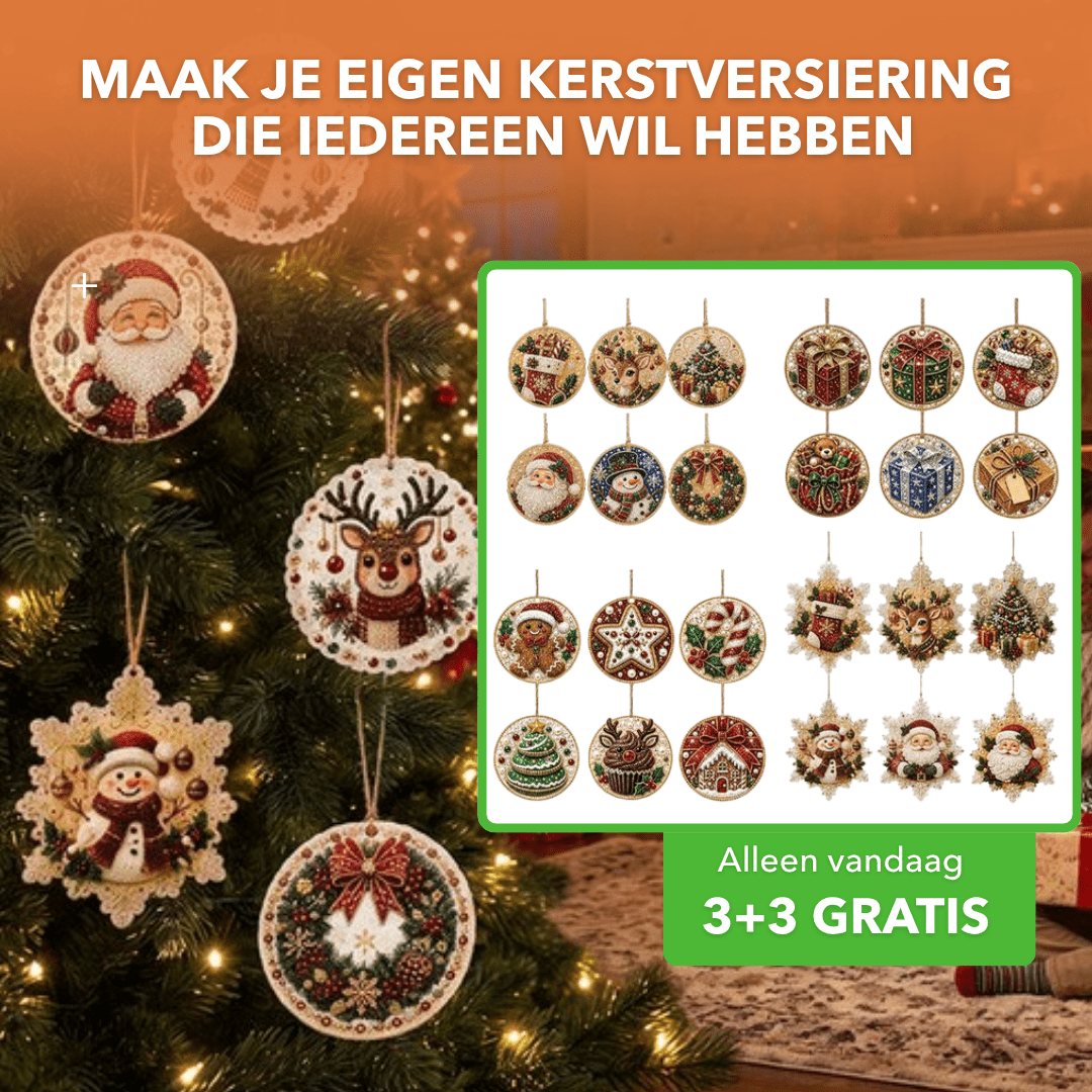 DiamondGlow™ - Diamond painting kerstboomhangers knutselset