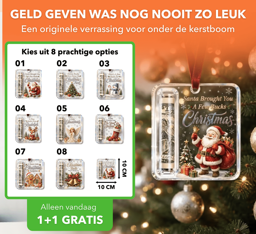 CashTree™ - Creative kerstornamenten voor een origineel geldcadeau - Plofje